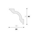 Zierleiste <b>LX-110 NMC</b> 80x80 mm 2 meter